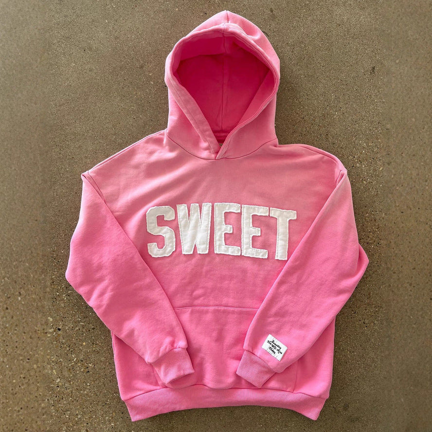 Sweat à capuche pour femmes avec lettrage créatif et doublure intérieure douce Chic & Stil