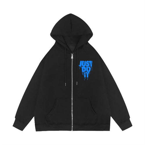 Ladies casual hooded jacket with eye-catching graphic print Amarae