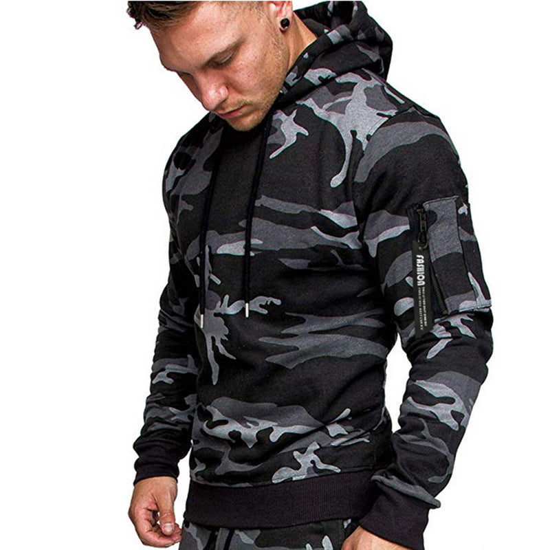 Men's sporty hoodie with side zipper Lune London