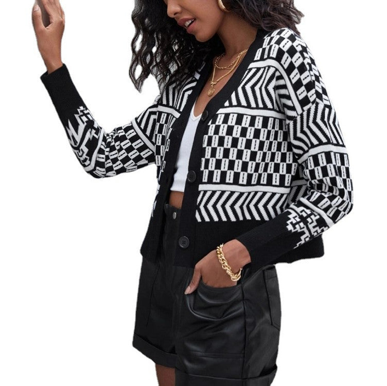 Ladies fashionable vest with geometric design Lune London