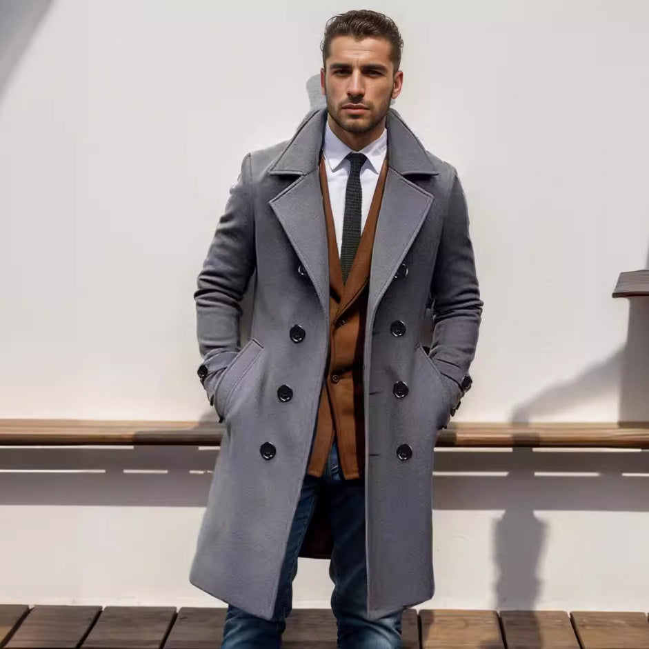 Elegant double-breasted coat for men Lune London