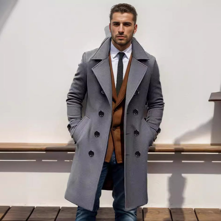 Elegant double-breasted coat for men Lune London
