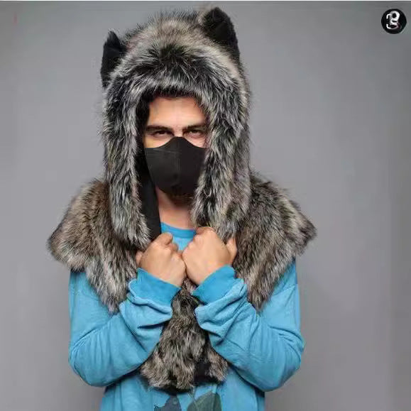 Men's Plush Hooded Cape Lune London