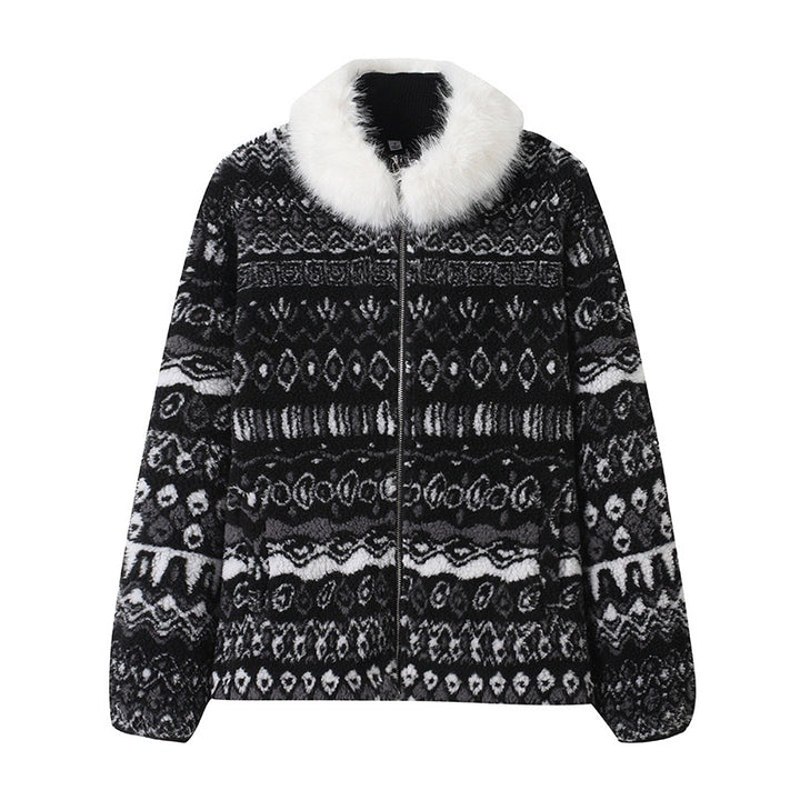 Veste teddy à la mode pour femmes avec col rembourré Chic & Stil