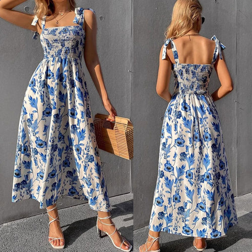 Amarae smocked strap maxi dress for ladies