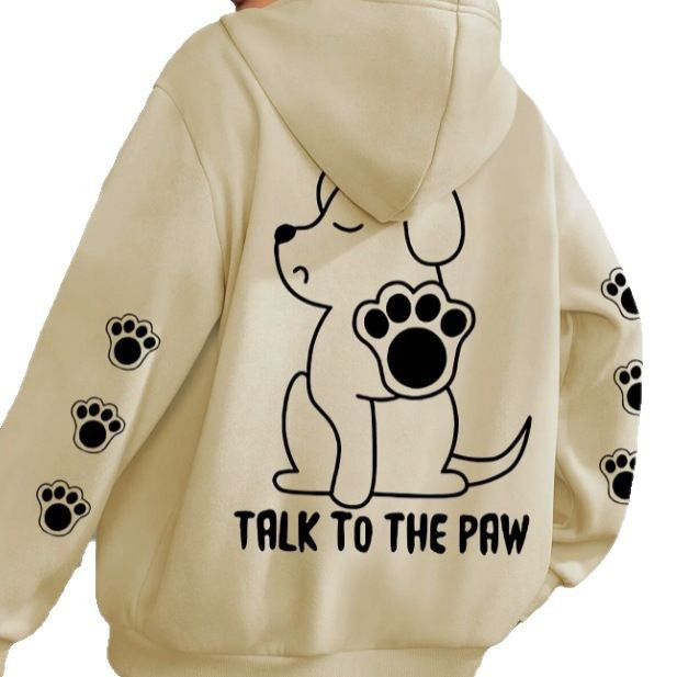 Hoodie for women with playful animal pattern and comfortable fit Lune London