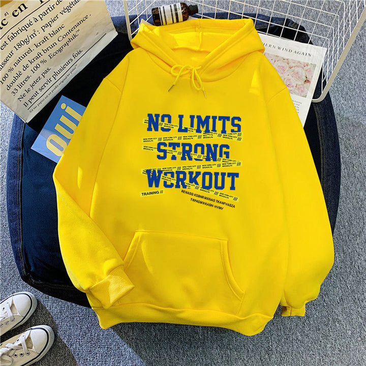 Women's Sporty Hoodie with Motivational Training Print Chic & Stil