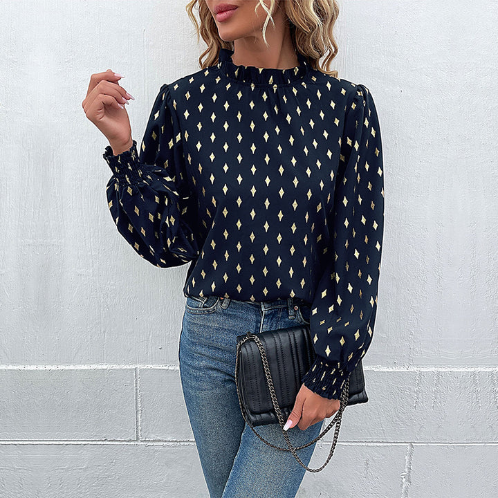 Elegant blouse for women with fashionable prints and balloon sleeves Lune London