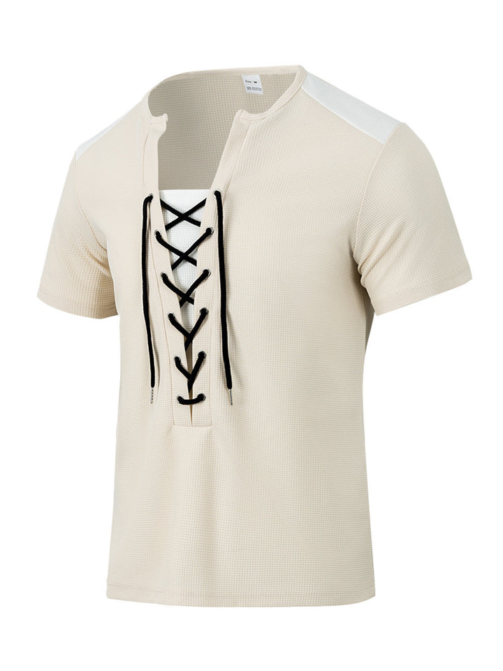 Short sleeve shirt for men with sporty lace design Lune London