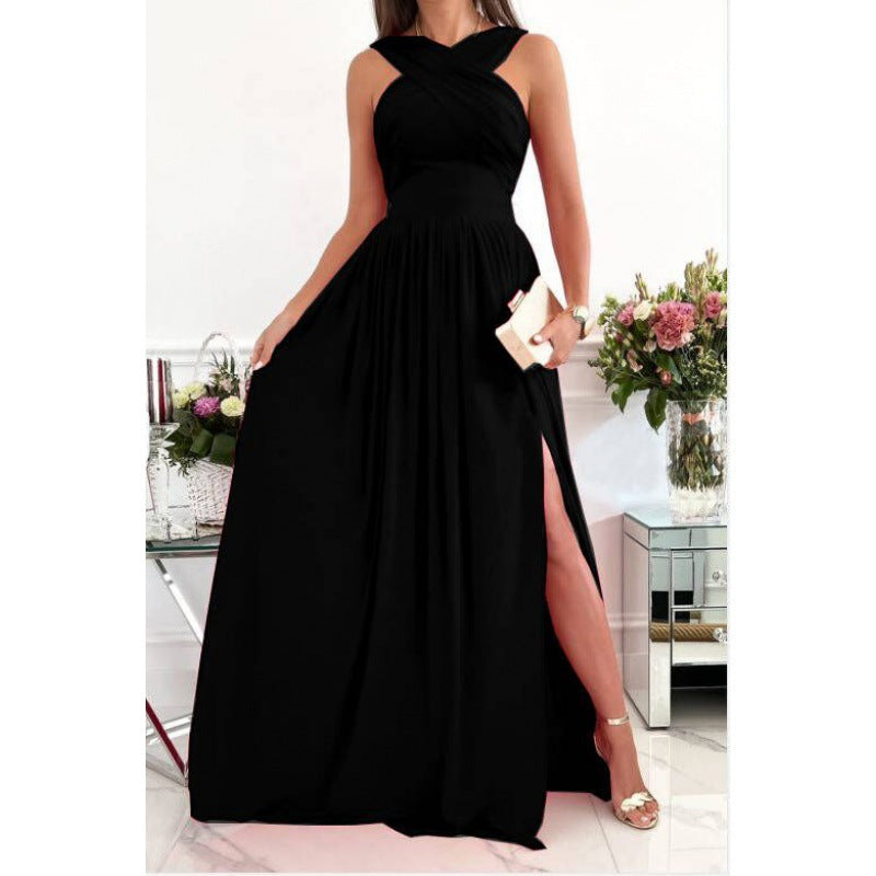 Women Elegant Maxi Dress with Draped Details Lune London