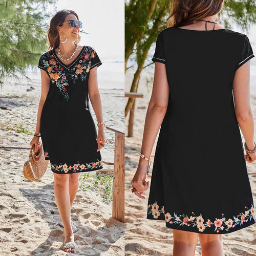 Amarae Floral Embroidered Beach Dress