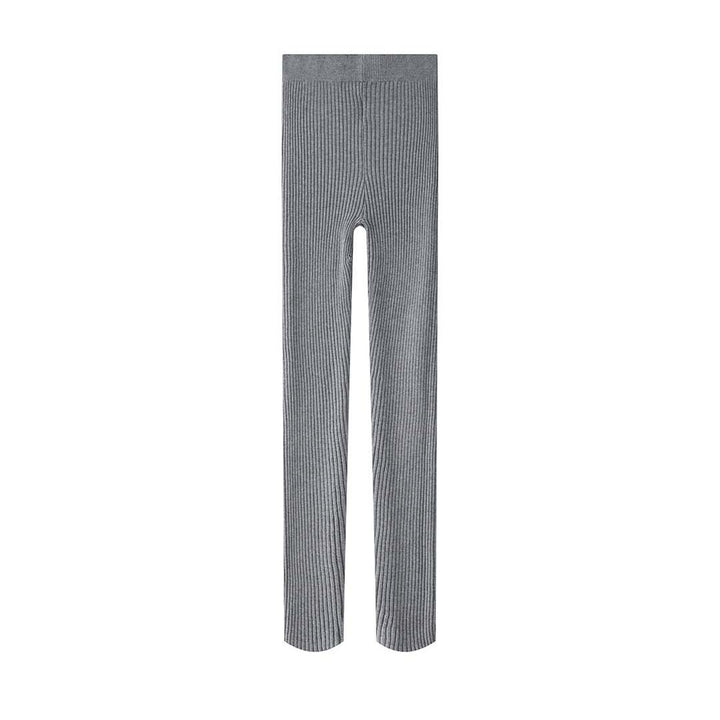 Women's Ribbed Thermal Leggings with High Waist and Knitted Cuffs Amarae