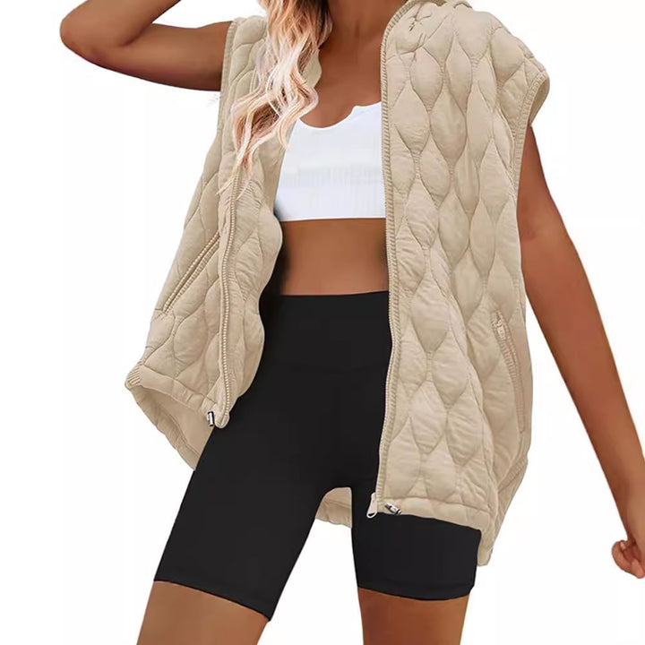 Lady hoodie with quilted design Amarae