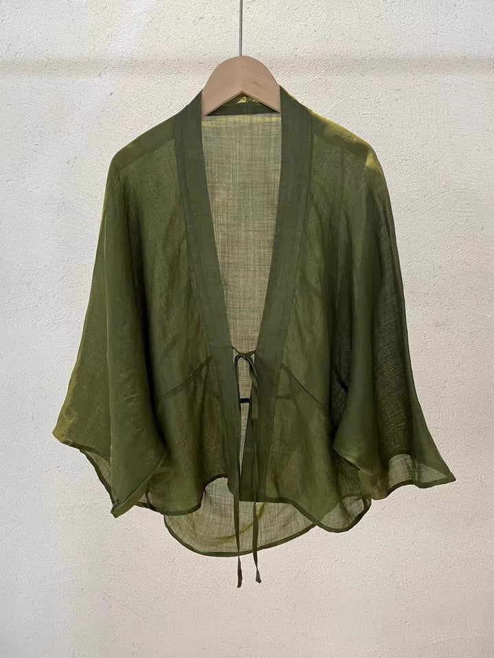 Women Lightweight Sheer Wrap Jacket Lune London