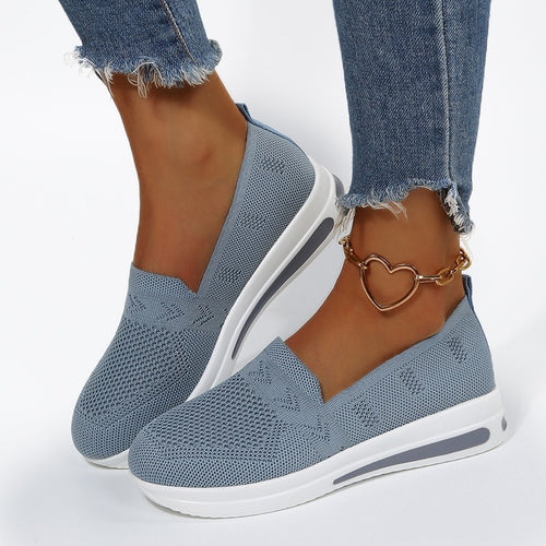 Trendy Slip-On Sneakers for Women with Breathable Mesh Upper and Non-Slip Sole Amarae