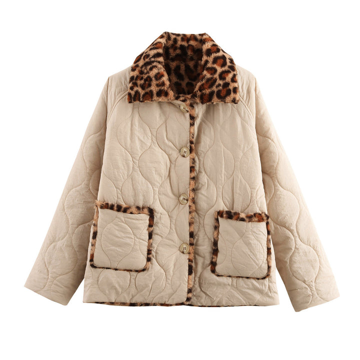 Quilted jacket for women with faux fur collar and practical pockets Lune London