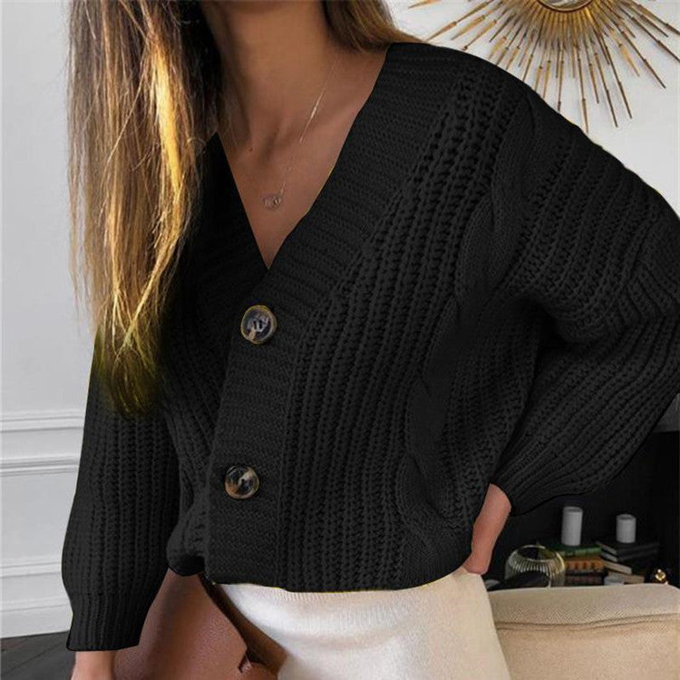 Ladies Chunky Knit Cardigan with Chic Button Detail and Style