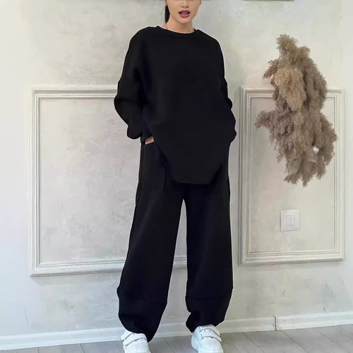 Ladies Cozy Oversized Sweat Set with spacious pockets and a comfortable fit Amarae