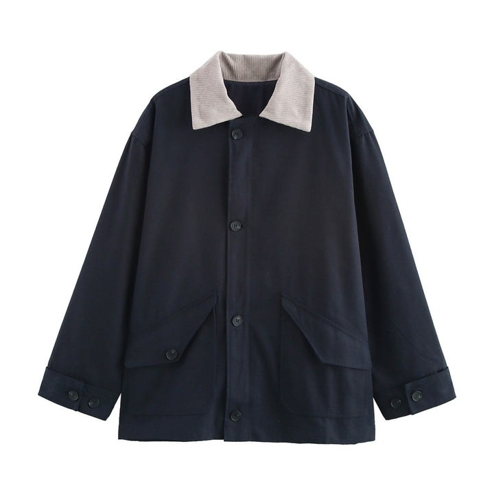 Casual utility jacket for women with chic velvet collar and practical pockets Lune London