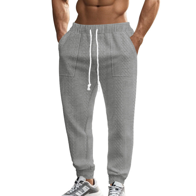 Men's casual joggers with textured fabric and practical pockets Chic and style