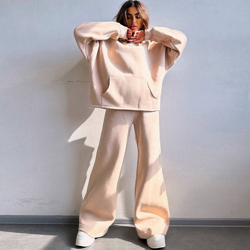 Ladies Cool Oversized Hoodie and Wide Leisure Pants Amarae