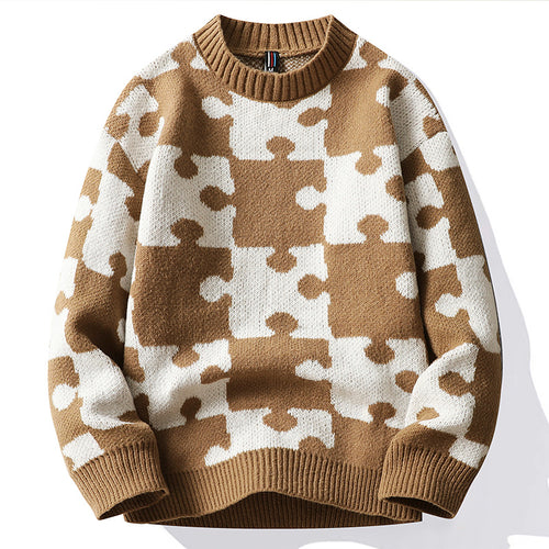 Ladies Round Neck Sweater with Soft Cotton Patterns Amarae