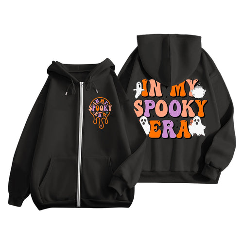 Hoodie pour femmes avec imprimé effrayant et poches kangourou Chic & Stil