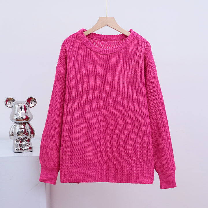 Pull en tricot épais pour femme avec une coupe décontractée et un large décolleté Chic & Stil