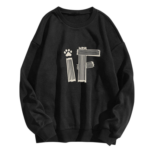 Women's casual sweatshirt with creative graphic print Chic & Stil