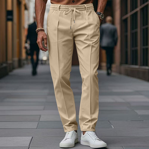 Casual men's jogger pants with elastic waistband and practical side pockets Amarae