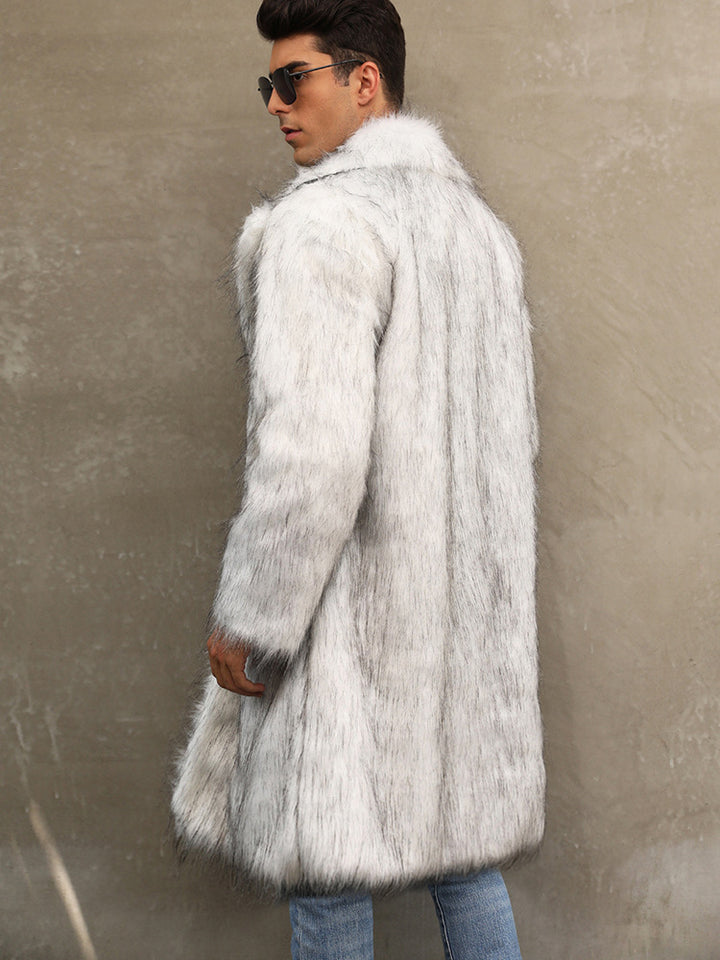 Faux fur coat with wide collar Lune London for men
