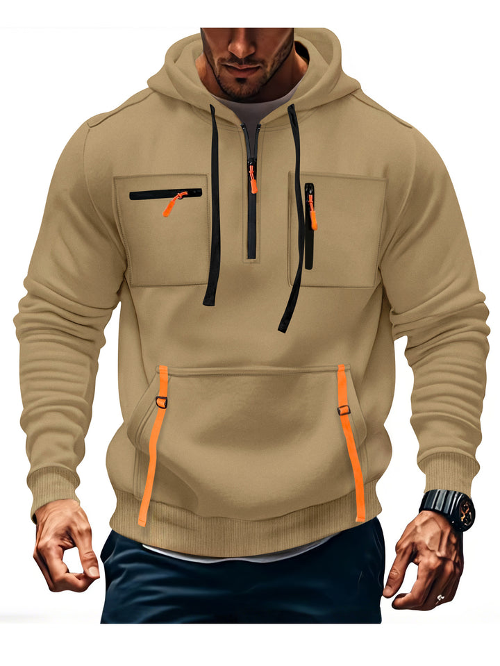 Men's stylish hooded sweatshirt with functional zip pockets Amarae