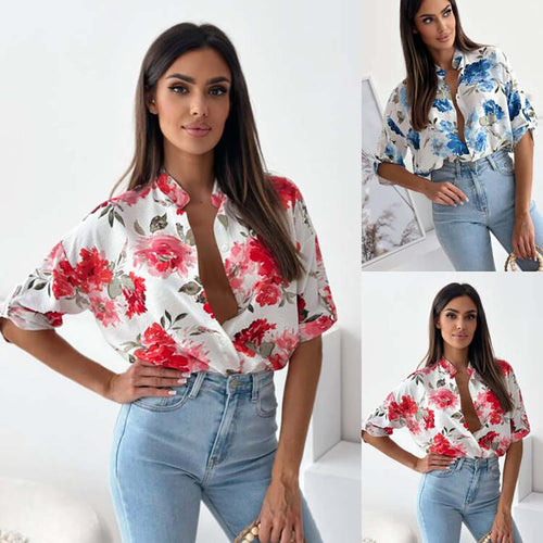 Blouse for women with floral design and casual fit Amarae