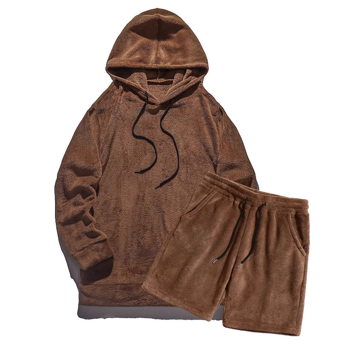 Men's Cozy Hooded Shorts Set Lune London