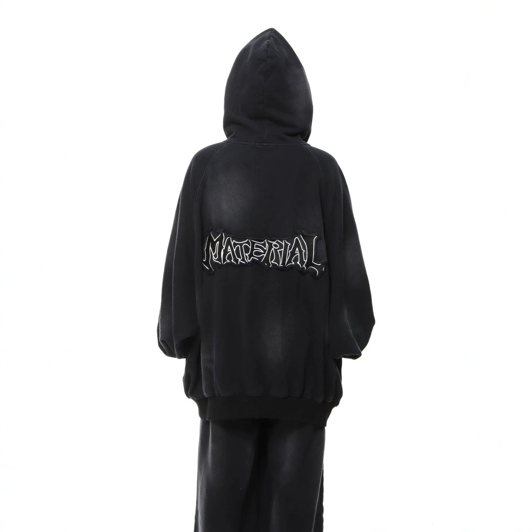 Unisex oversized hoodie with tie-dye wash and statement rear print Amarae