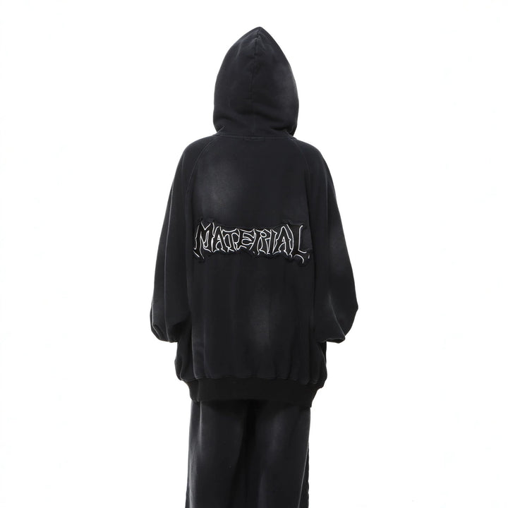 Unisex oversized hoodie with tie-dye wash and statement rear print Amarae