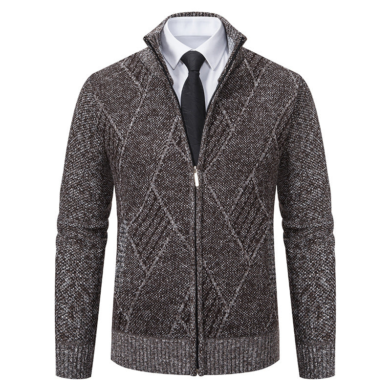 Men's knit jacket with a modern pattern and a slim fit Lune London