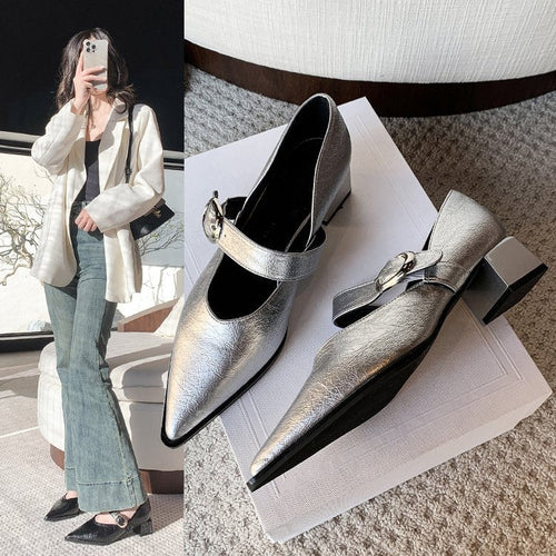 Ladies Elegant Mary Jane Shoes with Fashionable Block Heel and Adjustable Strap Amarae