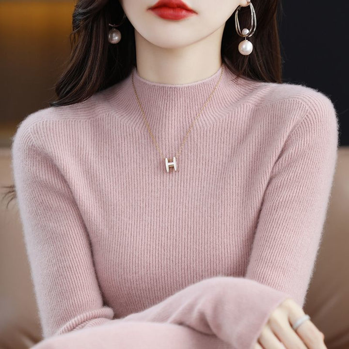 Pull à col roulé élégant pour dames en tricot fin Chic & Stil