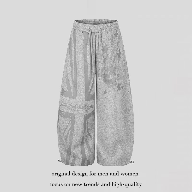 Women's extra-wide culotte sweatpants with a high comfort waistband, drawstring, and adjustable hem closures Amarae