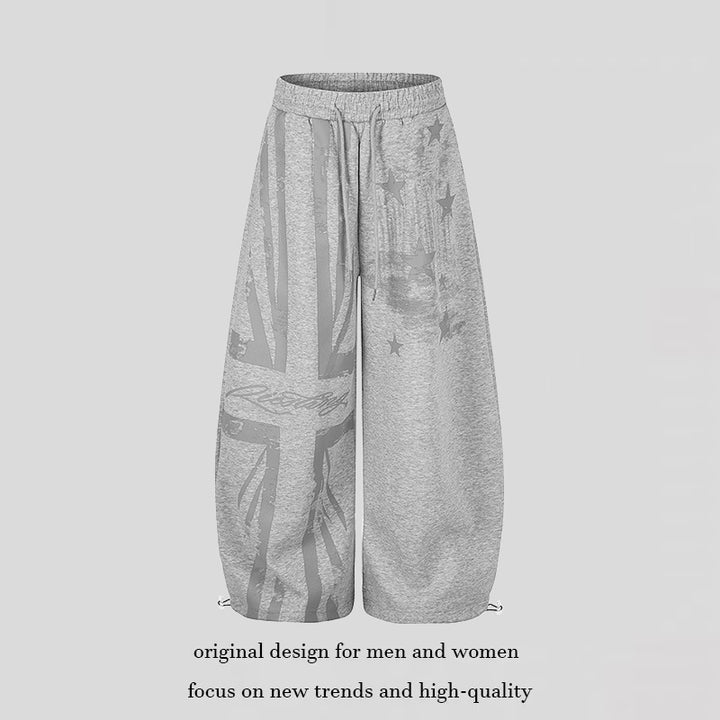Women's extra-wide culotte sweatpants with a high comfort waistband, drawstring, and adjustable hem closures Amarae