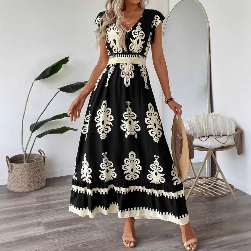 Bohemian maxi dress for women with A-line silhouette Lune London