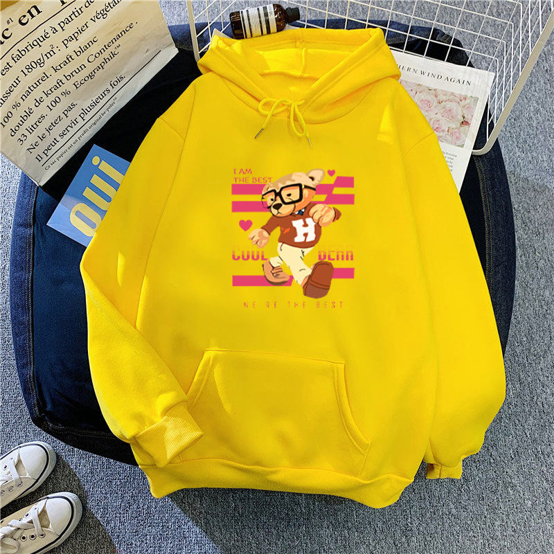 Women's hoodie with funny bear motifs and unique graphic print Chic & Stil
