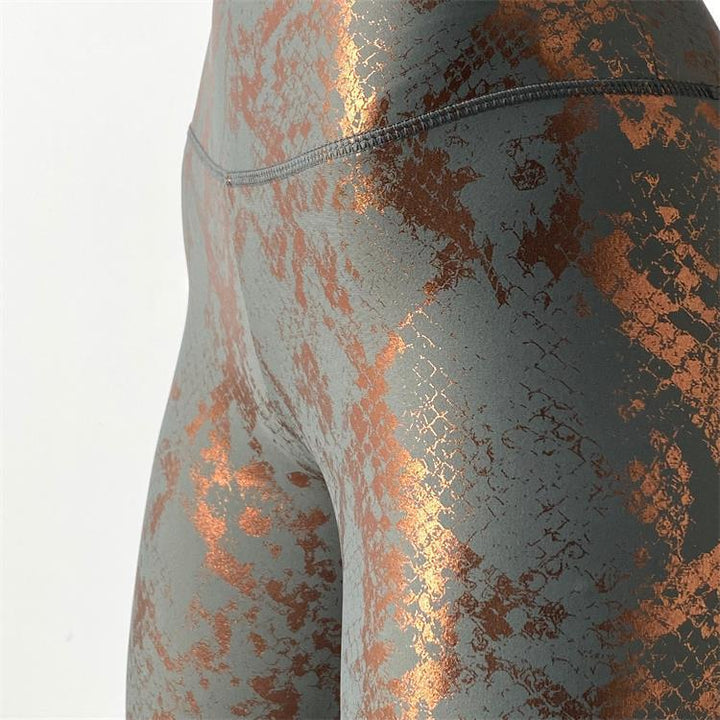 High-waisted snake print sport leggings for women Lune London