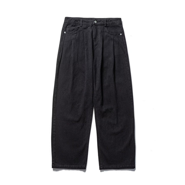 Men's wide pleated trousers in relaxed fit made of cotton twill Amarae