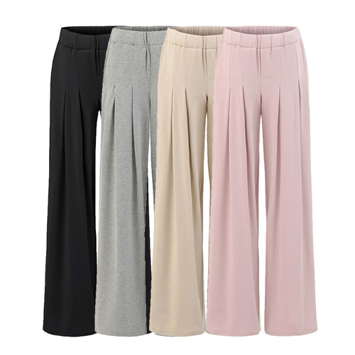 Amarae Wide Casual Trousers for Women with Pleated Waist