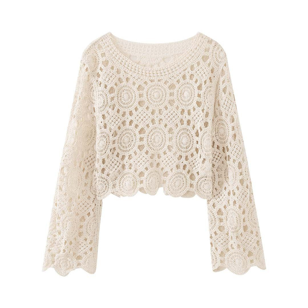 Women's Crocheted Set Crop Top and Midi Skirt Amarae