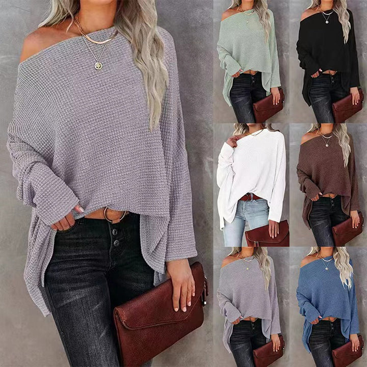 Cozy waffle sweater for women with a loose fit Lune London