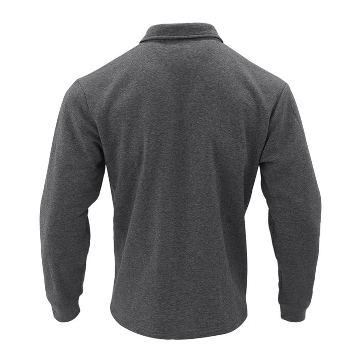 Men's Fleece Shirt Jacket with Two Chest Pockets and Stylish Stand-Up Collar Lune London