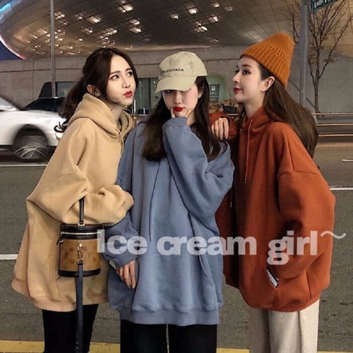 Women's cozy oversized hoodie with high collar and practical kangaroo pockets Amarae